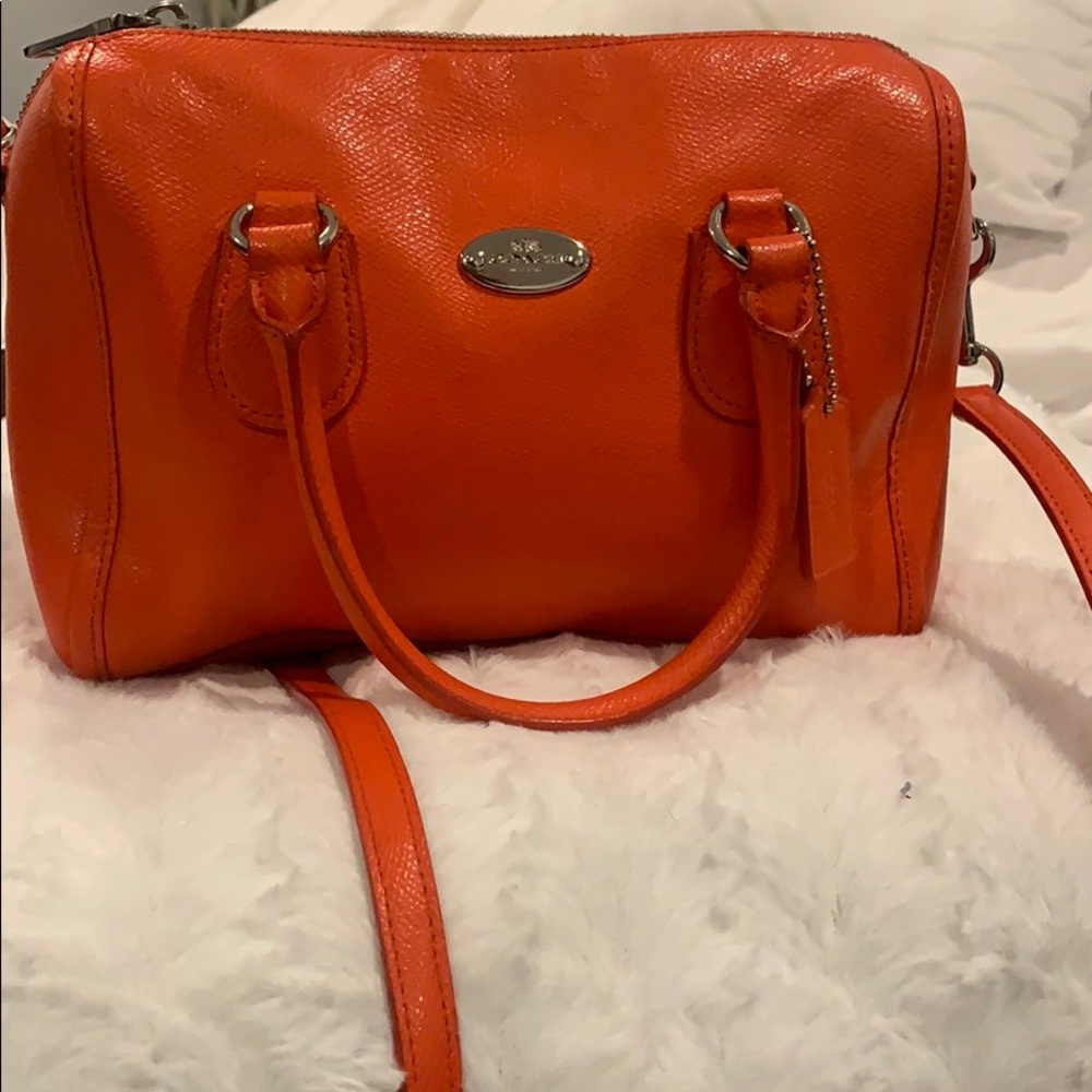 Orange/coral  coach bag